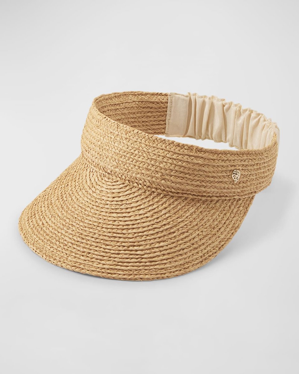 Medea Classic Straw & Ribbon Visor